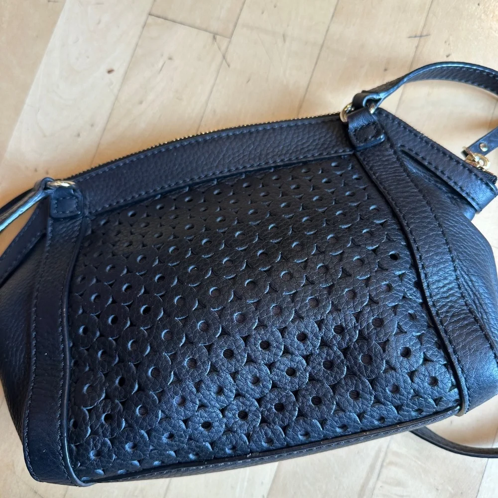 Kate spade black perforated  crossbody bag, CB2419 - Picture 8 of 12